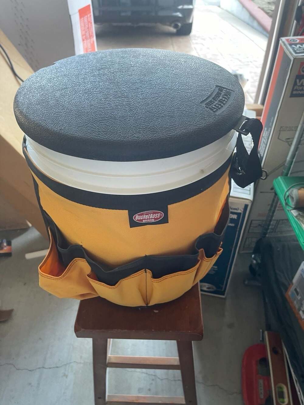 Bucket Boss 5-Gallon Bucket Organizer Kit with Seat Lid and 3 Stacker Trays
